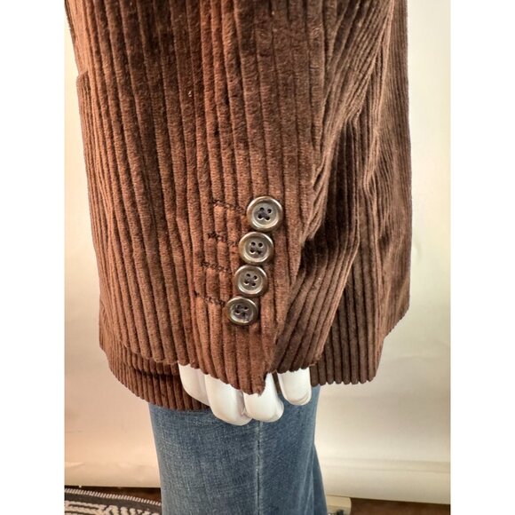 Neiman Marcus International Brown Corduroy Blazer Size 44 Regular Mens 100% Cott - Picture 14 of 16